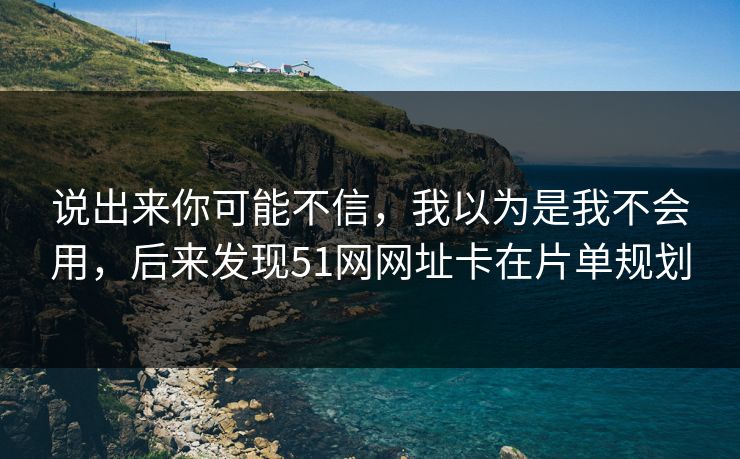 说出来你可能不信，我以为是我不会用，后来发现51网网址卡在片单规划